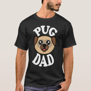 Männer Süßer Mops Vater T-Shirt