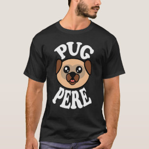 Männer Süßer Mops Vater T-Shirt