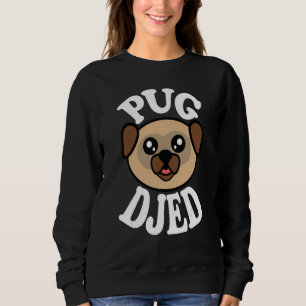 Männer Süßer Pug Djed Sweatshirt