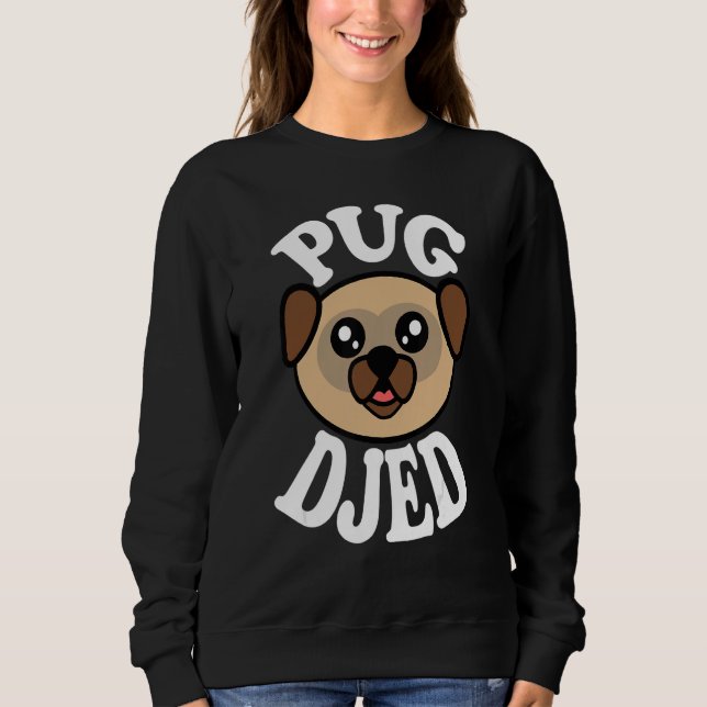 Männer Süßer Pug Djed Sweatshirt (Vorderseite)