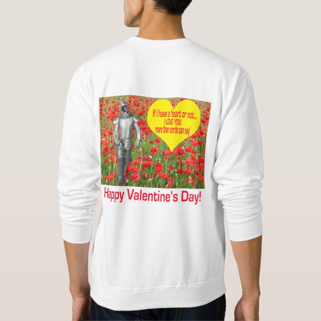 Männer Sweatshirt. Alles Gute zum Valentinstag. Sweatshirt (Rückseite)