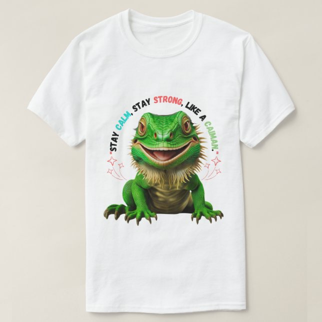 Männer-T - Shirt: Bleibe Ruhe, Bleibe stark, wie e T-Shirt (Design vorne)