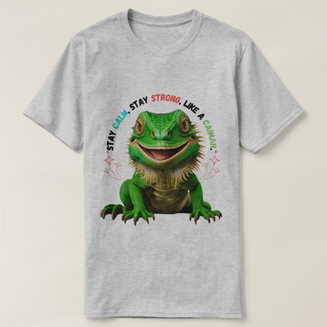 Männer-T - Shirt: Bleibe Ruhe, Bleibe stark, wie e T-Shirt (Design vorne)