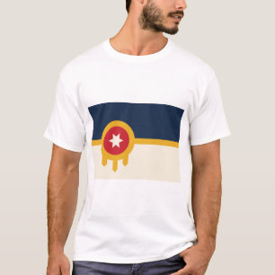 Männer T Shirt mit Flagge von Tulsa, Oklahoma