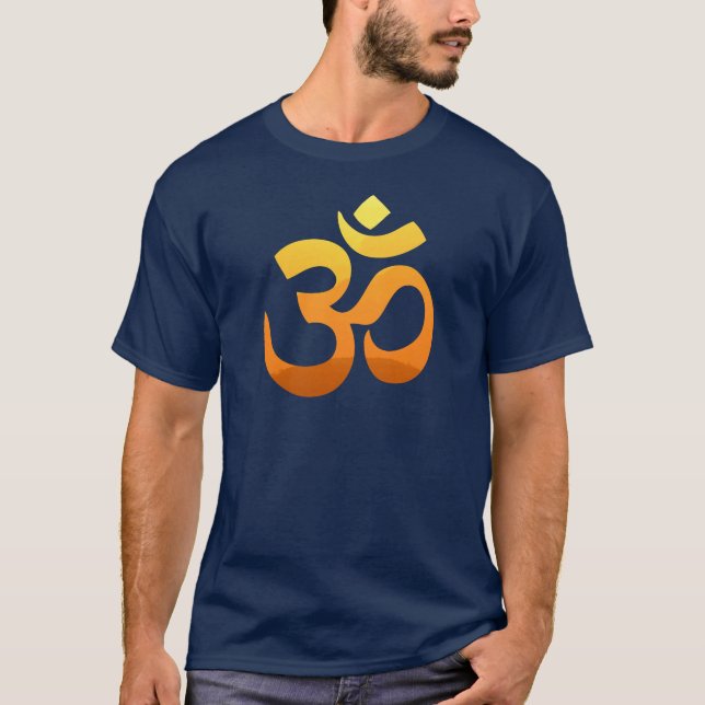 Männer T - Shirt Om Mantra Symbol Yoga Asana Relax (Vorderseite)
