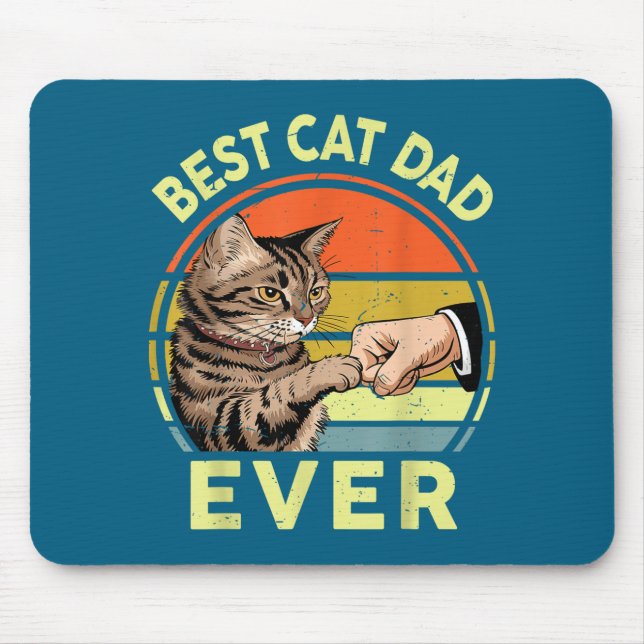 Männer Tabby Katze Vater Ehemann Vater Mousepad (Vorne)
