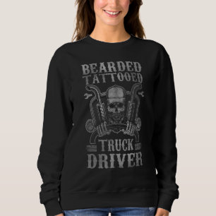 Männer Tätowierter LKW-Fahrer Papa Vintage 18 Sweatshirt