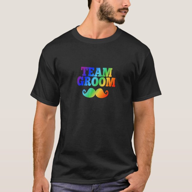 Männer TEAM BRÄUTIGAM  Männer Junggesellen Abschie T-Shirt (Vorderseite)
