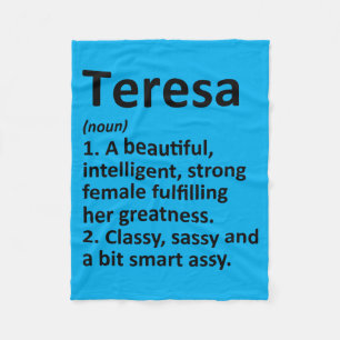 Männer Teresa Definition Personalisierter Name Lus Fleecedecke
