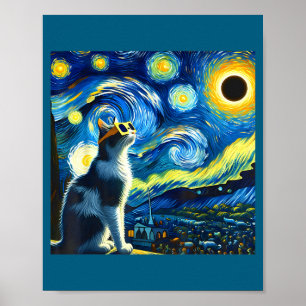 Männer Totale Sonnenfinsternis Van Gogh Poster