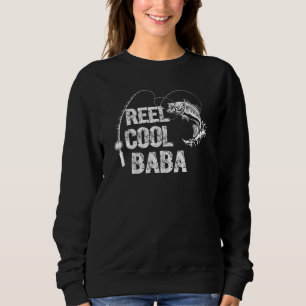 Männer tragen Cooles Baba-Design mit Fisch und Fis Sweatshirt