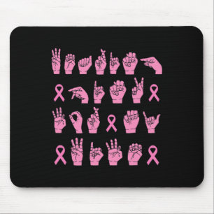 Männer tragen Rosa für meine Frau Gebärdensprache  Mousepad