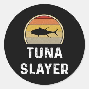 Männer Tuna Slayer Angelgeschenke Lustiger Angler Runder Aufkleber