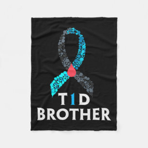 Männer Typ 1 Diabetes Brother - Weltdiabetestag Fleecedecke