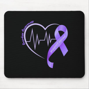 Männer Überdosierungsbewusstseinsmonat Lila Band H Mousepad