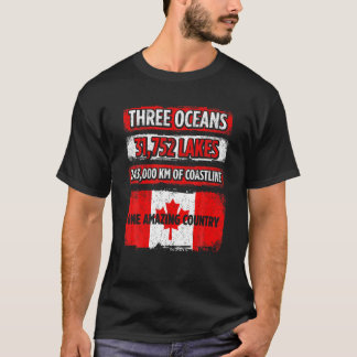 Männer und drei Ozeane 31.752 Seen 243.000 Km Küst T-Shirt