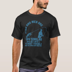 Männer und Fischer, die Funny Fisherman Fish und M T-Shirt