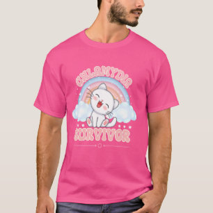 Männer und Frauen Chlamydia Survivor Funny Cat Mem T-Shirt