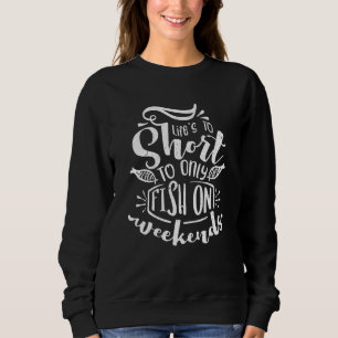 Männer und Frauen fischen wochenlang Kurz Sweatshirt