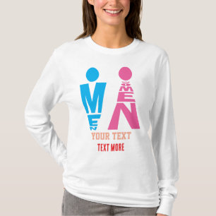 Männer- und Frauentypografie-Icon-Design – Fettros T-Shirt