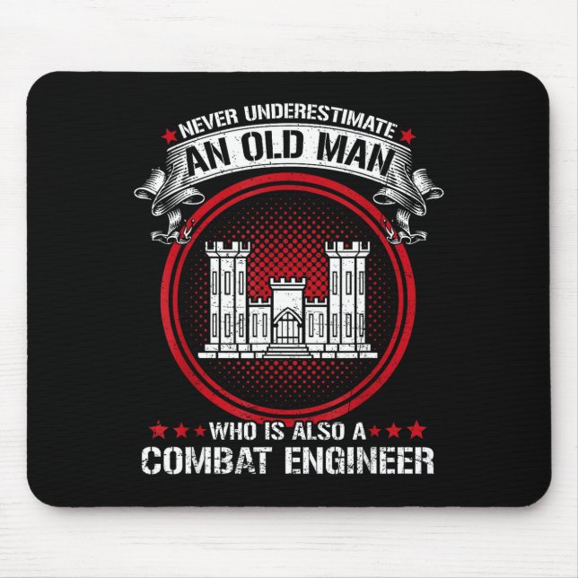 Männer unterschätzen alten Mann nicht, er ist ein  Mousepad (Vorne)