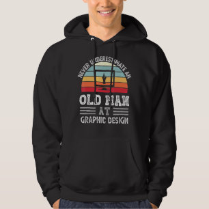 Männer unterschätzen nie einen alten Mann mit graf Hoodie