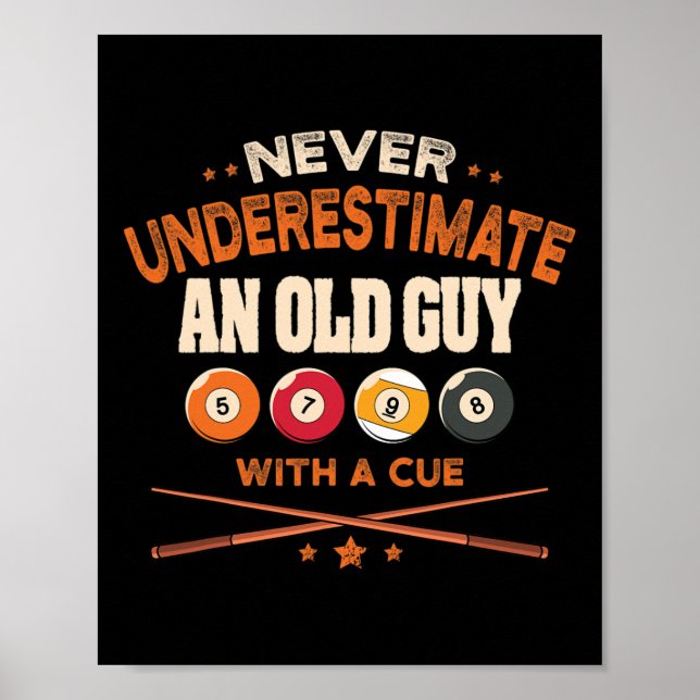 Männer unterschätzen nie einen alten Typ mit einem Poster (Vorne)