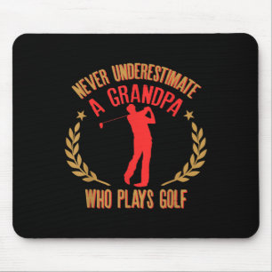 Männer unterschätzen nie einen Großvater, der Golf Mousepad