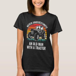 Männer Unterschätzen niemals einen alten Mann mit T-Shirt