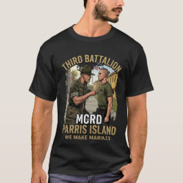 Männer USMC Drittes Bataillon MCRD Parris Island W T-Shirt