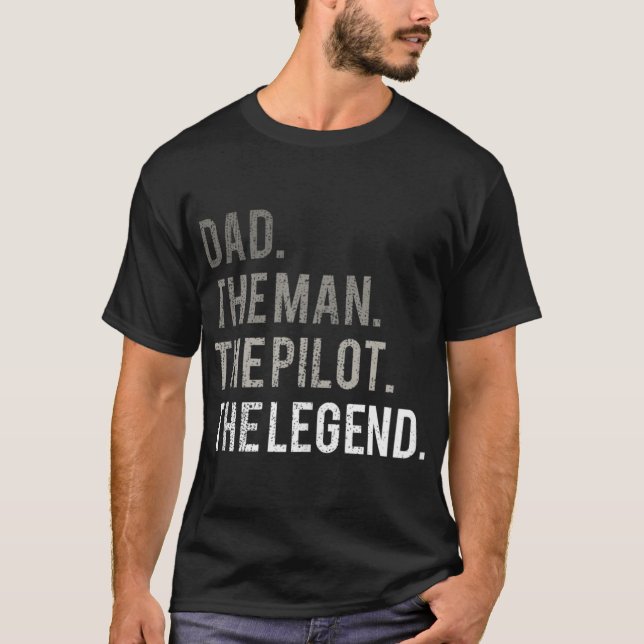 Männer Vater der Mann, der Pilot, der legendäre Va T-Shirt (Vorderseite)