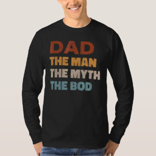 Männer Vater Der Mensch Der Mythos Der Bod Retro V T-Shirt