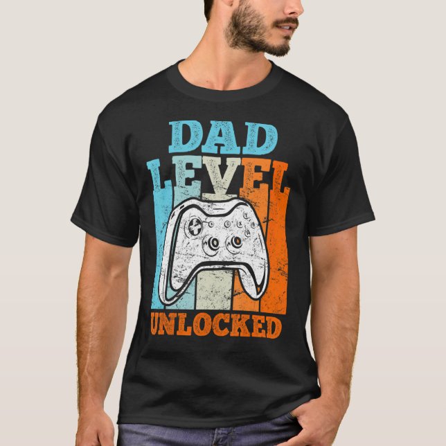 Männer Vater Ebene entsperrt Vater zu sein Papa 20 T-Shirt (Vorderseite)