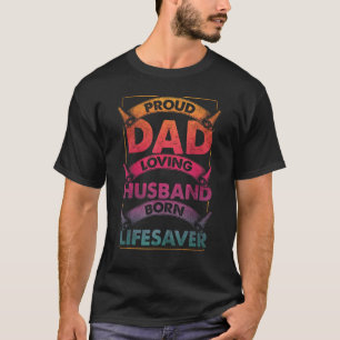 Männer Vater Ehemann Lifesaver Arzt Firefi T-Shirt