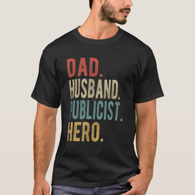 Männer-Vater-Ehemann-Publicist-Held T-Shirt (Vorderseite)