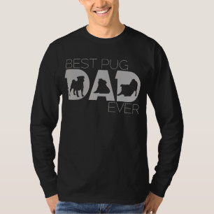 Männer Vater mit bester Mops je Mops Hund für Männ T-Shirt