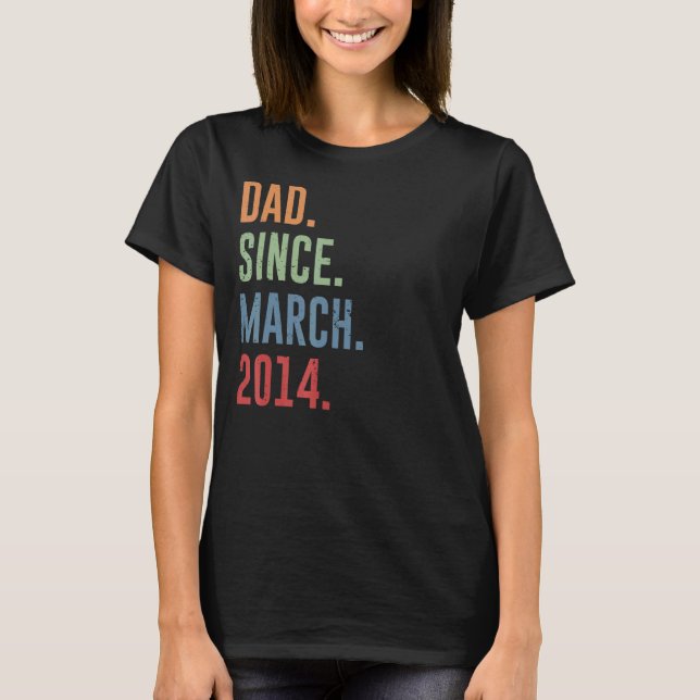 Männer Vater Seit März 2014 T-Shirt (Vorderseite)