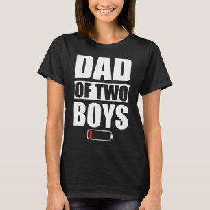 Männer Vater von 2 Jungen Zwei Söhne Vatertag 1 T-Shirt