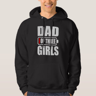 Männer Vater von 3 Mädchen drei Töchter Vatertag Hoodie