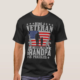 Männer Veteran zu sein ist eine Ehre, Opa zu sein. T-Shirt