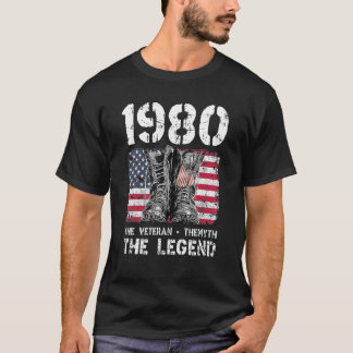 Männer Vintag 1980 Man Myth Legend 41. Geburtstag T-Shirt