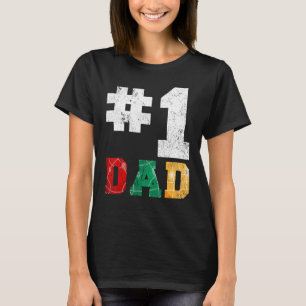 Männer Vintag 1 Vater Nummer Eins Bocce Vater Vate T-Shirt
