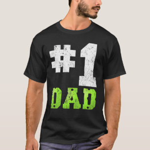 Männer Vintag 1 Vater Nummer Eins Pickleball Vater T-Shirt