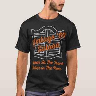 Männer Vintag 69 Saloon Liquor im vorderen Poker T-Shirt