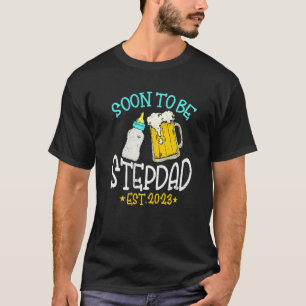 Männer Vintag bald zu Stepdad 2023 Schwangerschaft T-Shirt