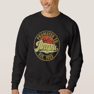 Männer Vintag für Papa 2023 Retro Vaterschaft Sweatshirt