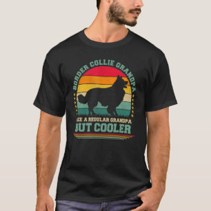 Männer Vintag Retro Hund Border Collie Opa Fath T-Shirt