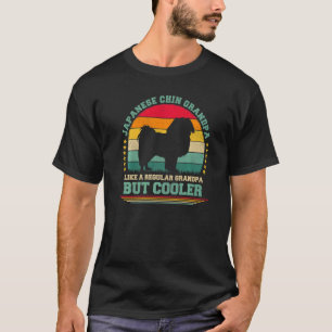 Männer Vintag Retro Hund Japanischer Kinn Opa Fath T-Shirt