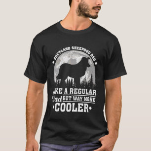 Männer Vintag Retro Hund Shetland Sheepdog Vater F T-Shirt