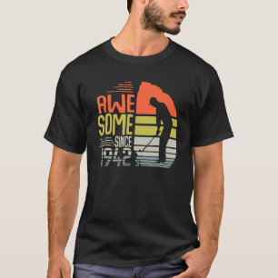 Männer Vintage Awesome Seit 1942 Golfer Geburtst T-Shirt